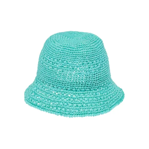 MIU MIU Плетеная соломенная шляпа ведра, синий, унисекс