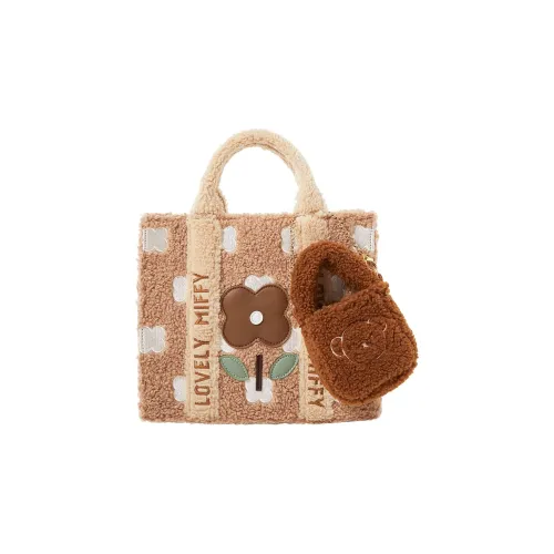 MIFFY Сумка Tote из искусственной овечьей шерсти сумка для покупок маленькая квадратная сумка сумка на одно плечо стандартная женская хаки экрю