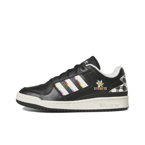 Adidas Originals FORUM PRIDE RM Low Топ Скейтборд Кроссовки Унисекс Черный Белый