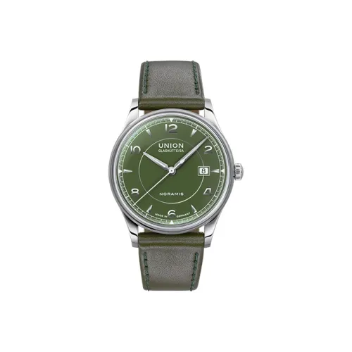 UNION GLASHUTTE/SA Автоматический Механический Мужской Часы из Коллекции Noramins 40 мм Зеленые