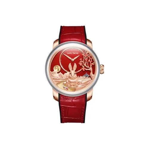 LUCKY HARVEY Механические Мужские Часы 43mm*43mm*15mm Красные