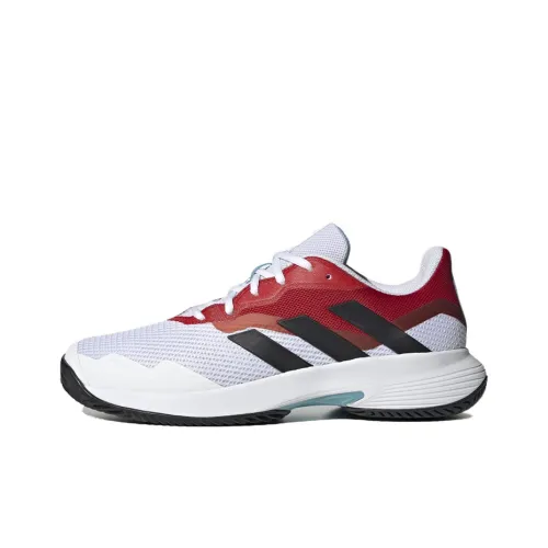 Adidas CourtJam Control Устойчивые к истиранию Низкие Кроссовки для тенниса Мужские Белые и Красные