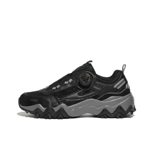 FILA Oakmont TR Dial v2 Low Топ Повседневная обувь Унисекс Черный Серый Корейский стиль