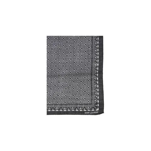 SAINT LAURENT Шерсть Шелковые шарфы Черный Женские