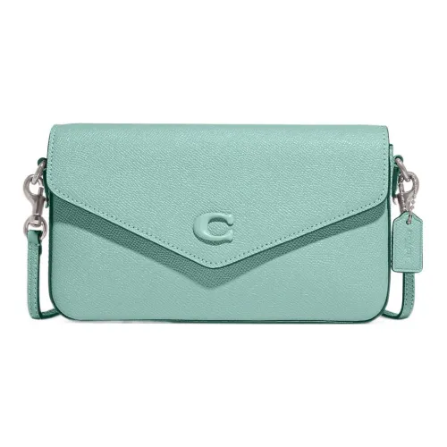 COACH Wyn Кожа Конверт Сумка через плечо Маленькая Женская Мятно-зеленая