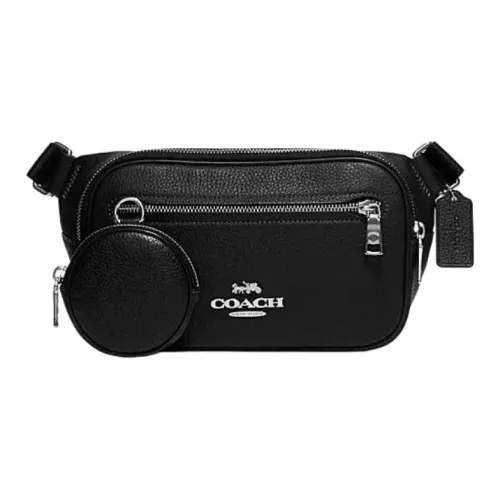 COACH Elise Кожа Комбинированная Сумка Банан Сумка через плечо Мужская Черная