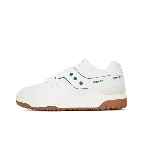 Saucony Cross 90 Покрытие Устойчивое к абразиву Низкий Топ Скейтборд Кроссовки Унисекс Экрю