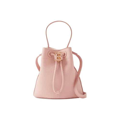 Burberry Телячья кожа Ведрообразная сумка Сумка через плечо Мини сумка Женская Темно-розовая