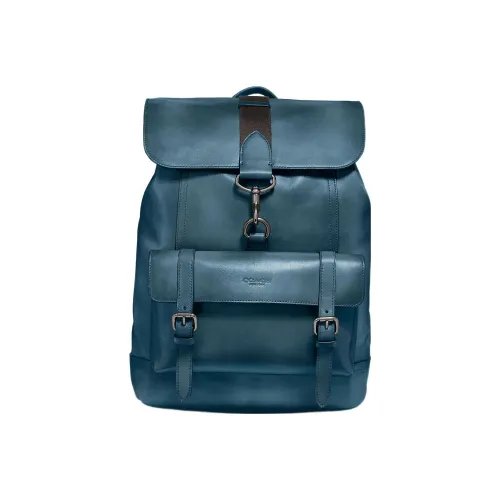 COACH Bleecker Рюкзак из коровьей кожи стандартный мужской синий