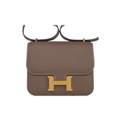 HERMES Constance Эпсомская кожа Kangkang Сумка через плечо Мини Женская