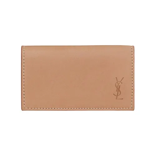 SAINT LAURENT Телячья кожа Key Pouch Мужской Коричневый