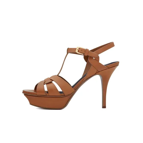 SAINT LAURENT One Sandals Strap 10,5cm Women's Brown