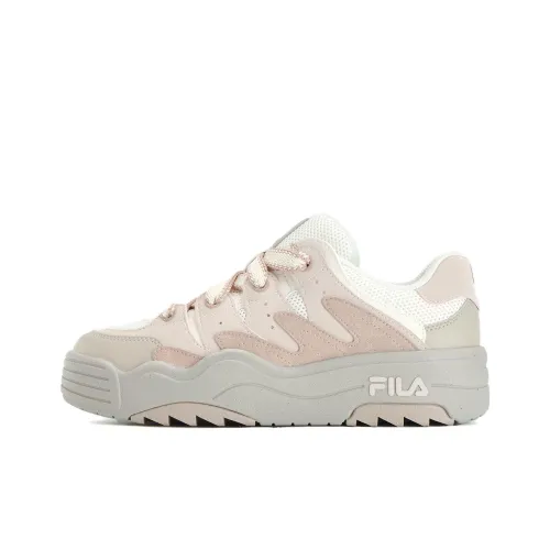 FILA Rosetta Colorful Обувь Устойчивая к истиранию Низкий Топ Скейтборд Кроссовки Женские Молочно-белый Светло-розовый