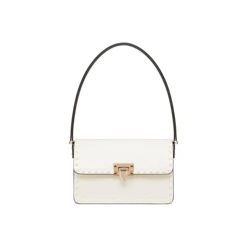 Valentino Rockstud Сумка через плечо из коровьей кожи женский цвет слоновая кость
