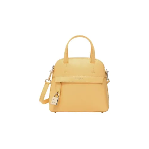 Furla Piper Collection GRAIN LEATHER Купольная сумка Сумка через плечо Маленькая сумка Женская Желтая