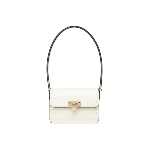 Valentino Rockstud Кожа Плечевая Сумка Женская Экрю
