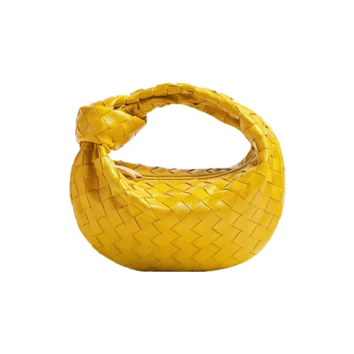Bottega Veneta Jodie Lambskin Bag Mini Women's Yellow Bottega Veneta Jodie Сумка из овечьей кожи Mini Женская Желтая