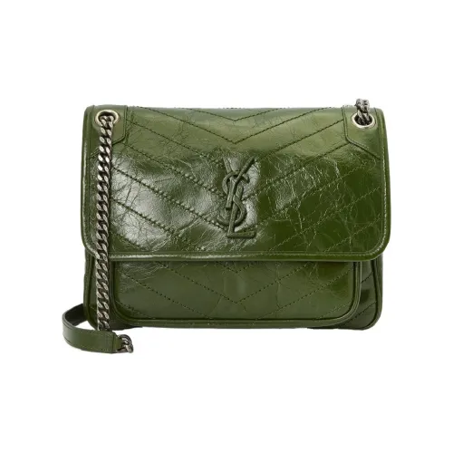 SAINT LAURENT Niki Замша Хобо Сумка Сумка Сумка через плечо Женская Яшма