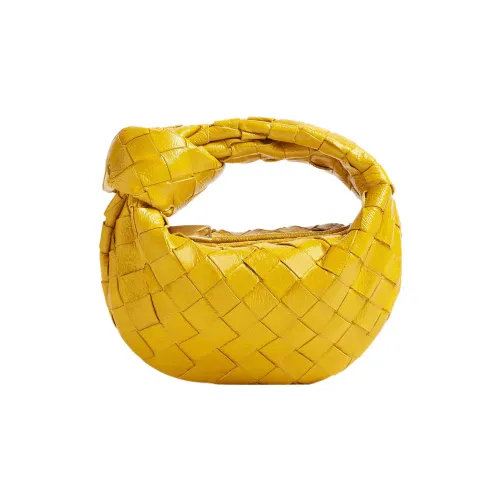 Bottega Veneta Jodie Lambskin Bag Extra Mini Women's Yellow Bottega Veneta Jodie Сумка из овечьей кожи Extra Mini Женская Желтая