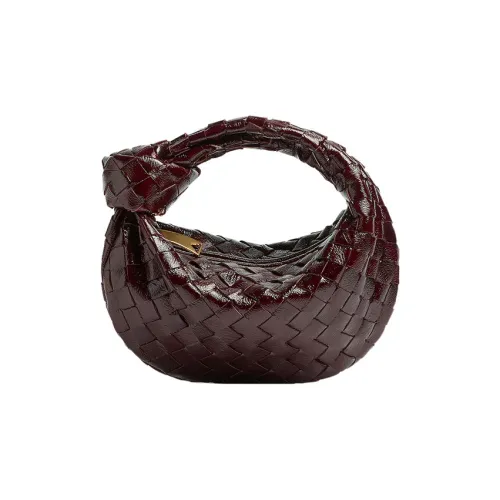 Bottega Veneta Jodie Lambskin Mini Women's Bag Dark Red