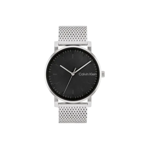 CK Calvin Klein Мужские часы Кварцевый механизм Ремешок из нержавеющей стали Черный циферблат 25200260