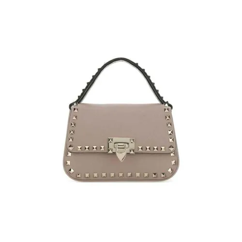 Valentino Кожа Портативный Crossbody Сумка через плечо Обычная Женская Бежевая