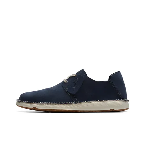 Clarks Повседневные кожаные туфли низкие, синий, мужской