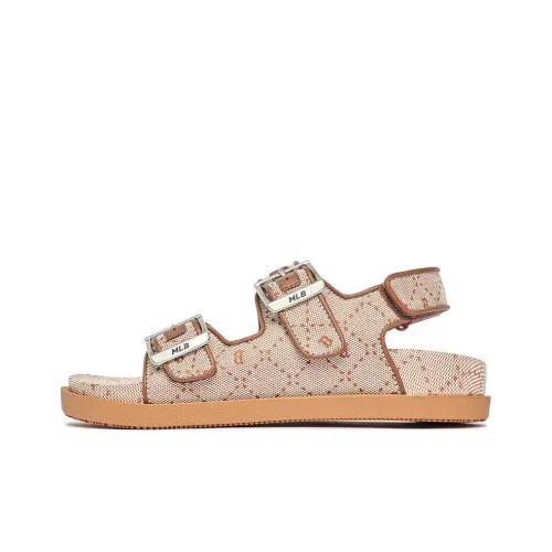 MLB Base Logo Sandals Double Sandals Jacquard DIA MONOGRAM Boston Red Sox Boston Red Sox Team Sports Sandals Unisex Brown