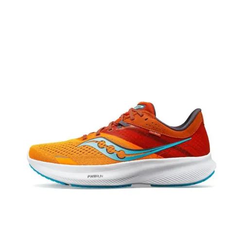 Saucony Ride 16 Yushu противоскользящие устойчивые к истиранию низкий топ беговые кроссовки мужские желто-оранжевые