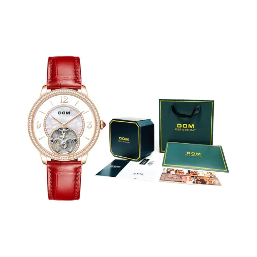 DOM Автоматический Механический Механизм Часы Женские Белый Циферблат 6923411193809