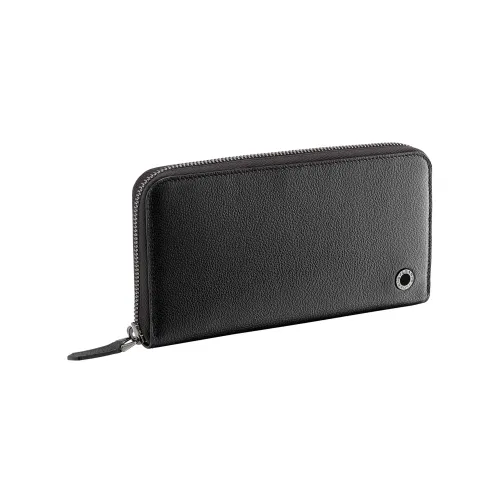 BVLGARI Кошелек из телячьей кожи большой мужской черный
