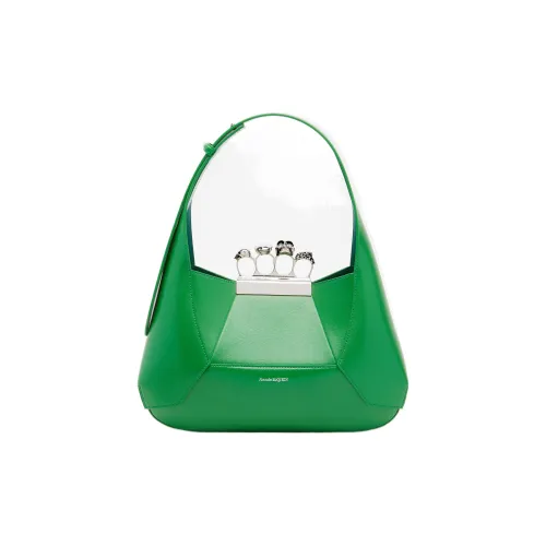 Alexander McQueen Сумка-хобо из гладкой коровьей кожи плечевая сумка женская зеленая