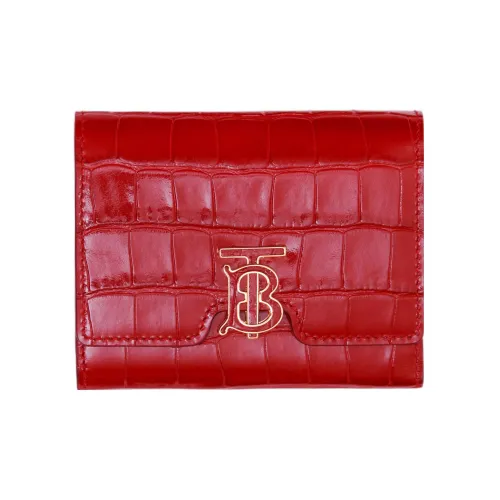 Burberry Телячья кожа Кошелек Маленький Женский Красный