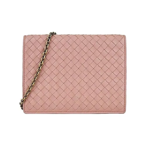 Bottega Veneta Sheepskin Chain Wallet Shoulder Bag Regular Women's Dusty Pink