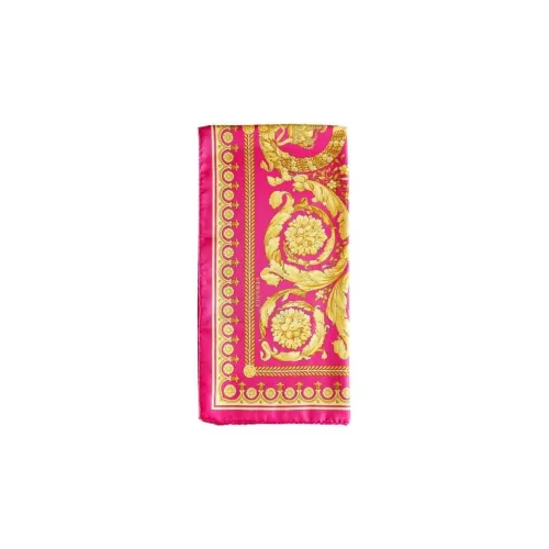 VERSACE Шелковые шарфы Розовый/Желтый Женские