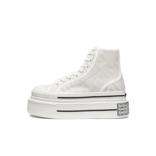 FENDI Domino High Top Canvas Shoes Women's