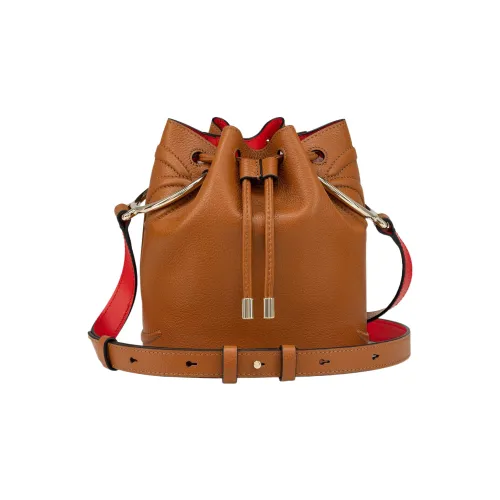 CL LUBOTING Телячья кожа Ведрообразная сумка Сумка через плечо Женская Коричневая