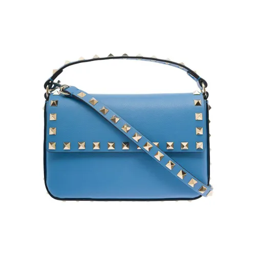 Valentino Телячья кожа Сумка через плечо Маленькая Женская Синяя