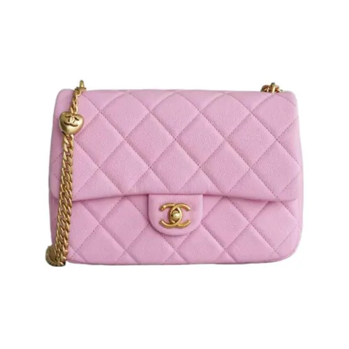 CHANEL 23P SS С рельефом Тисненый Коровья кожа Сумка через плечо Большая Женская Розовая