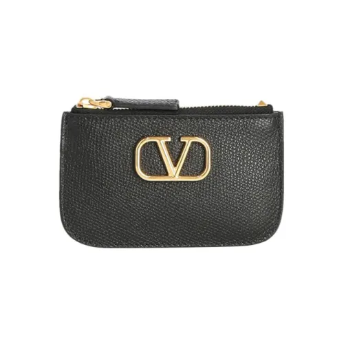 Valentino Кожа Монетница Женская Черная