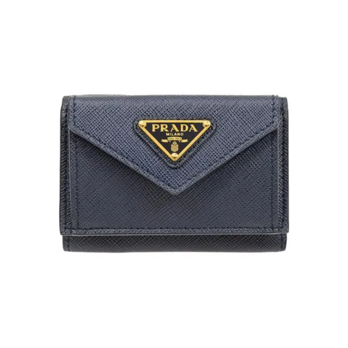 PRADA Кошелек из коровьей кожи Мужской Темно-синий