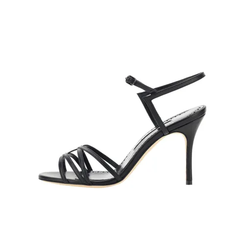 MANOLO BLAHNIK One Ремешок Сандалии 9 см Женские Черные