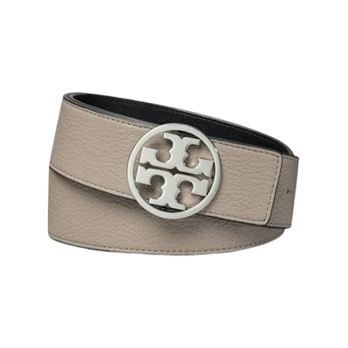 TORY BURCH Cut Out Украшение Плавная пряжка Кожаные ремни Женские Серо-коричневый Ширина 3,8 см