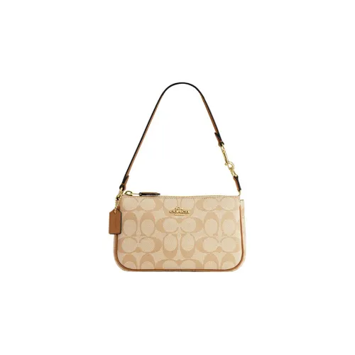 COACH Nolita Холст и Кожа Сумка через плечо Маленькая Сумочка Сумка Сумка через плечо Женская Светлый Хаки