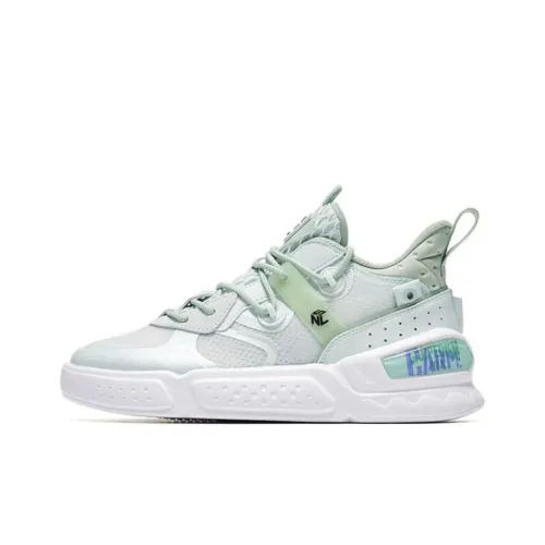 QIAODAN LOHAS Противоскользящие Износостойкие Дышащие MID Кроссовки для скейтбординга Женские Нефритово-зеленый