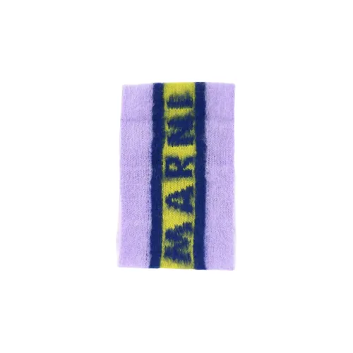 MARNI Mohair Вязаные Шарфы Light Purple Men's