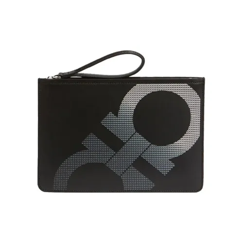 FERRAGAMO Коровья кожа Клатч Стандартный Мужской Черный