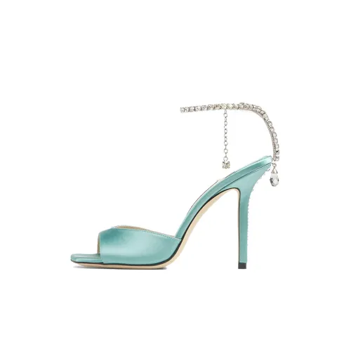 Jimmy Choo Saeda One Strap Sandals 10 см Женские Зеленые