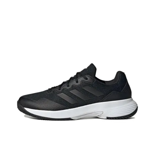 Adidas GAMECOURT 2,0 Slip-Resistant Abrasion-Resistant Low-Top Tennis Shoes Men's Black Adidas GAMECOURT 2,0 Противоскользящие Устойчивые к истиранию Низкие Кроссовки для тенниса Мужские Черные