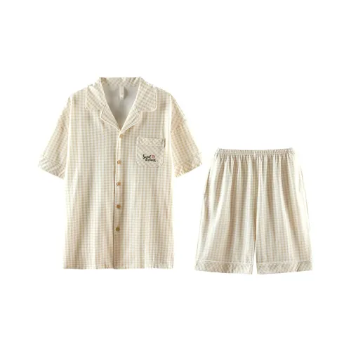 Q'NIANMA Мягкий Абрикос Мужской Пижамный Комплект